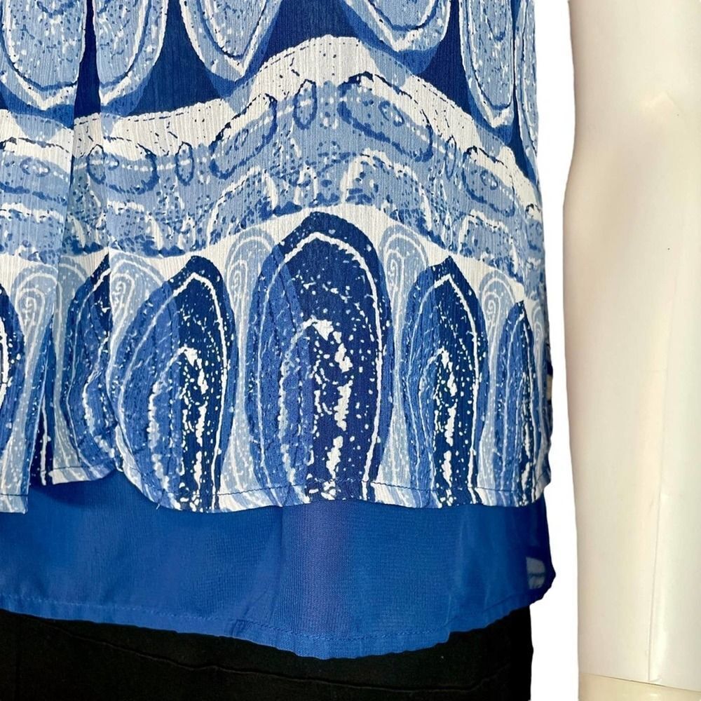 Sugarlips Paisley Print Halter Blouse Blue - Picture 4 of 11